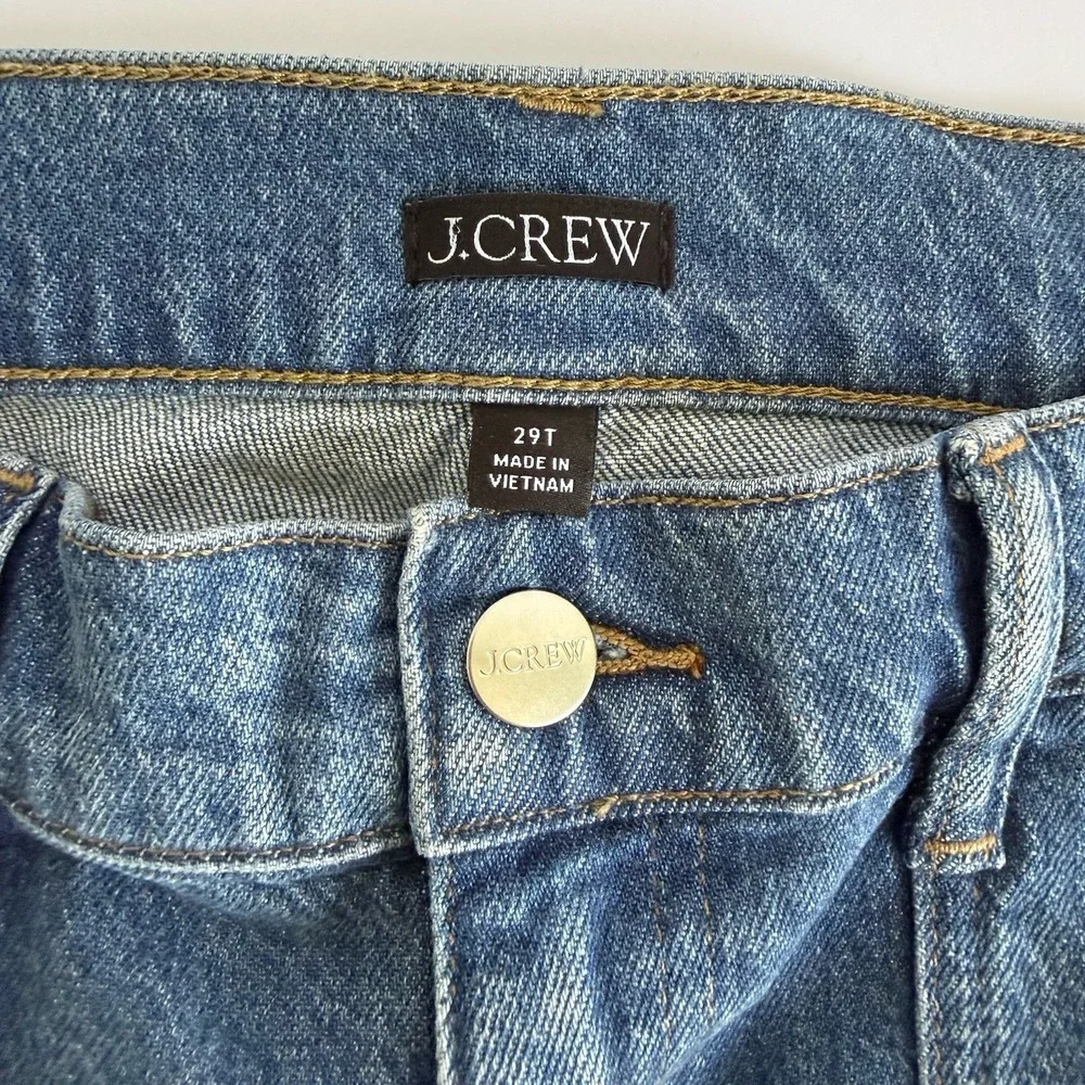 J. Crew Camp Pocket Wide Leg Jean Women Sz 29 Tall Classic Medium Wash Preppy